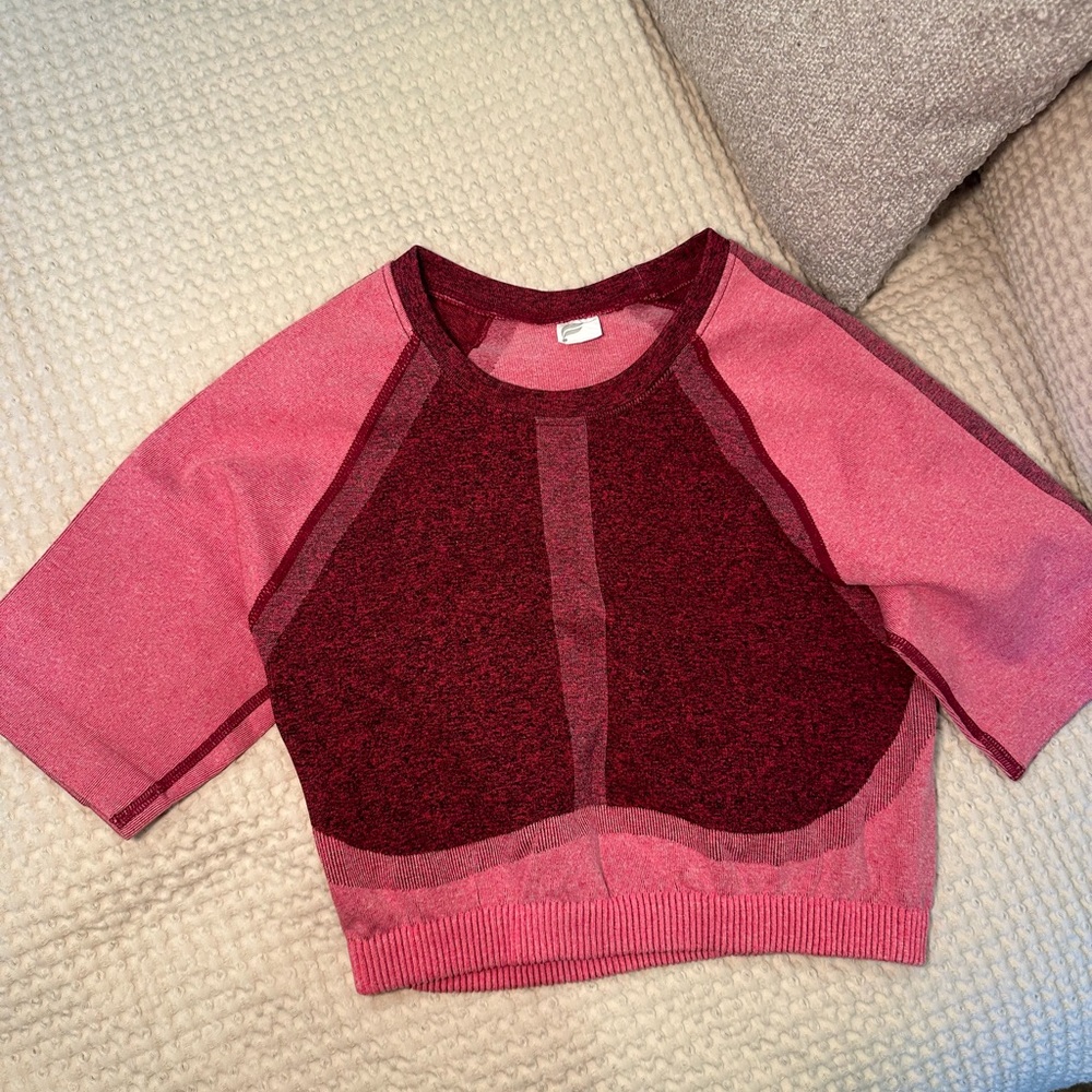 Pink Sporty Crop Top
